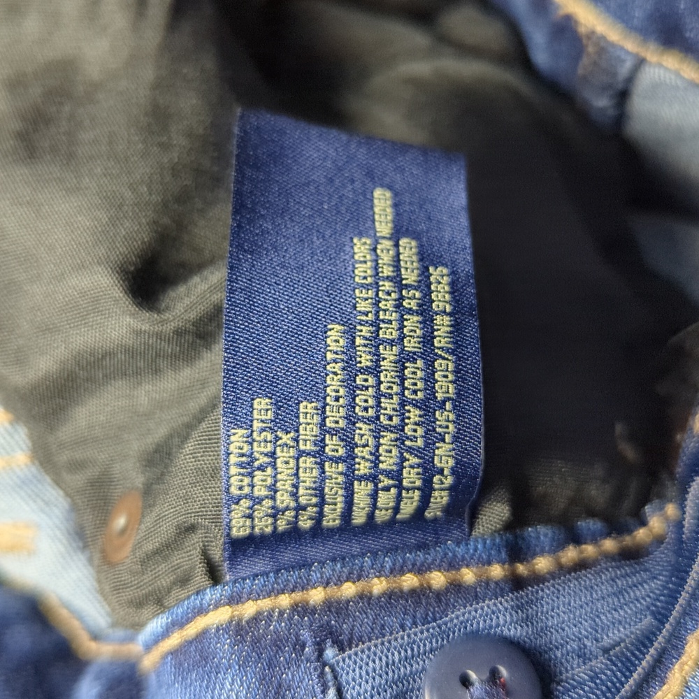 U.S. Polo Assn. Dark Blue Straight Jeans Adjustable Waist Stretch Boys Size 18 - Picture 6 of 6